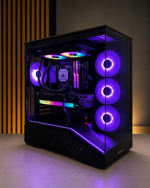Purple Panoramic custom PC built by The Tech Bench