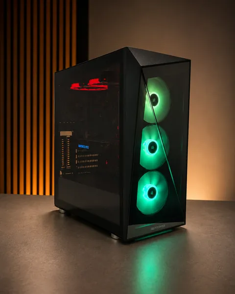 Green Mesh custom PC built by The Tech Bench