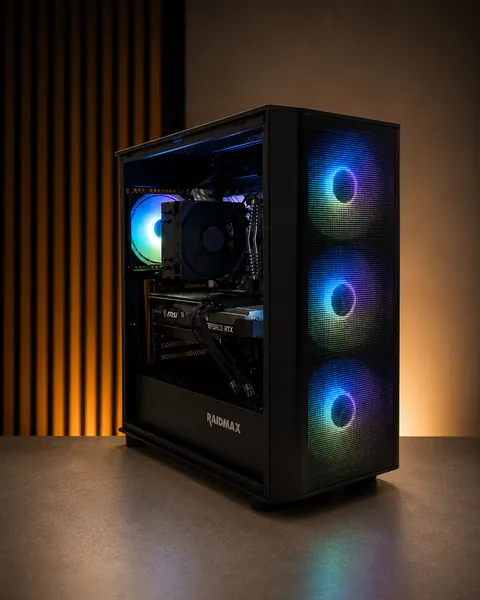 Compact RGB custom PC built by The Tech Bench