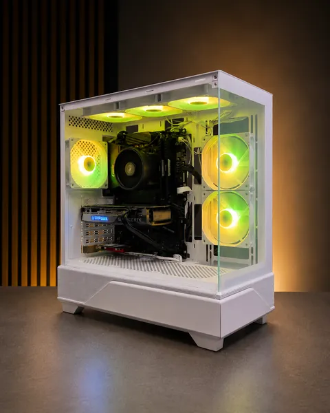 White Showcase custom PC built by The Tech Bench