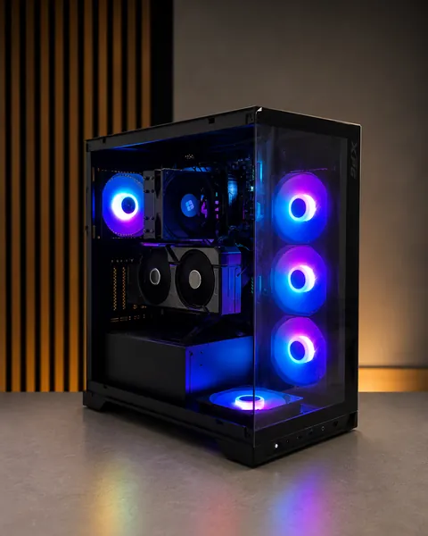 Blue Panoramic custom PC built by The Tech Bench