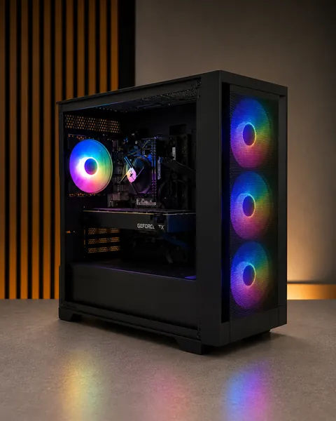 Black RGB custom PC built by The Tech Bench